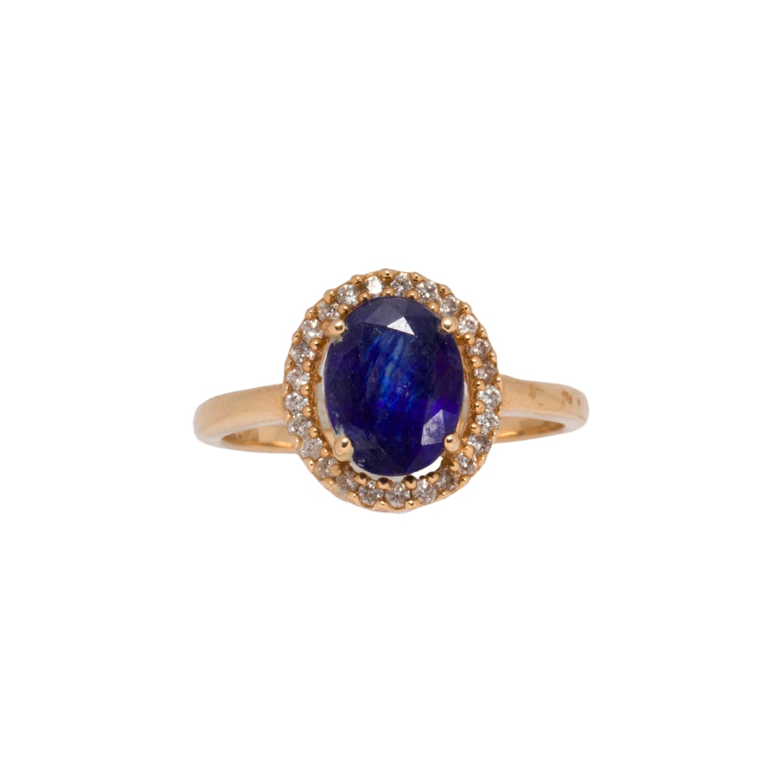 A sapphire, diamond, and 18k gold ring (1 of 2)