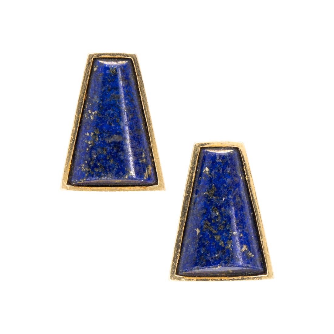 A pair of lapis lazuli and 14k gold cufflinks (1 of 2)