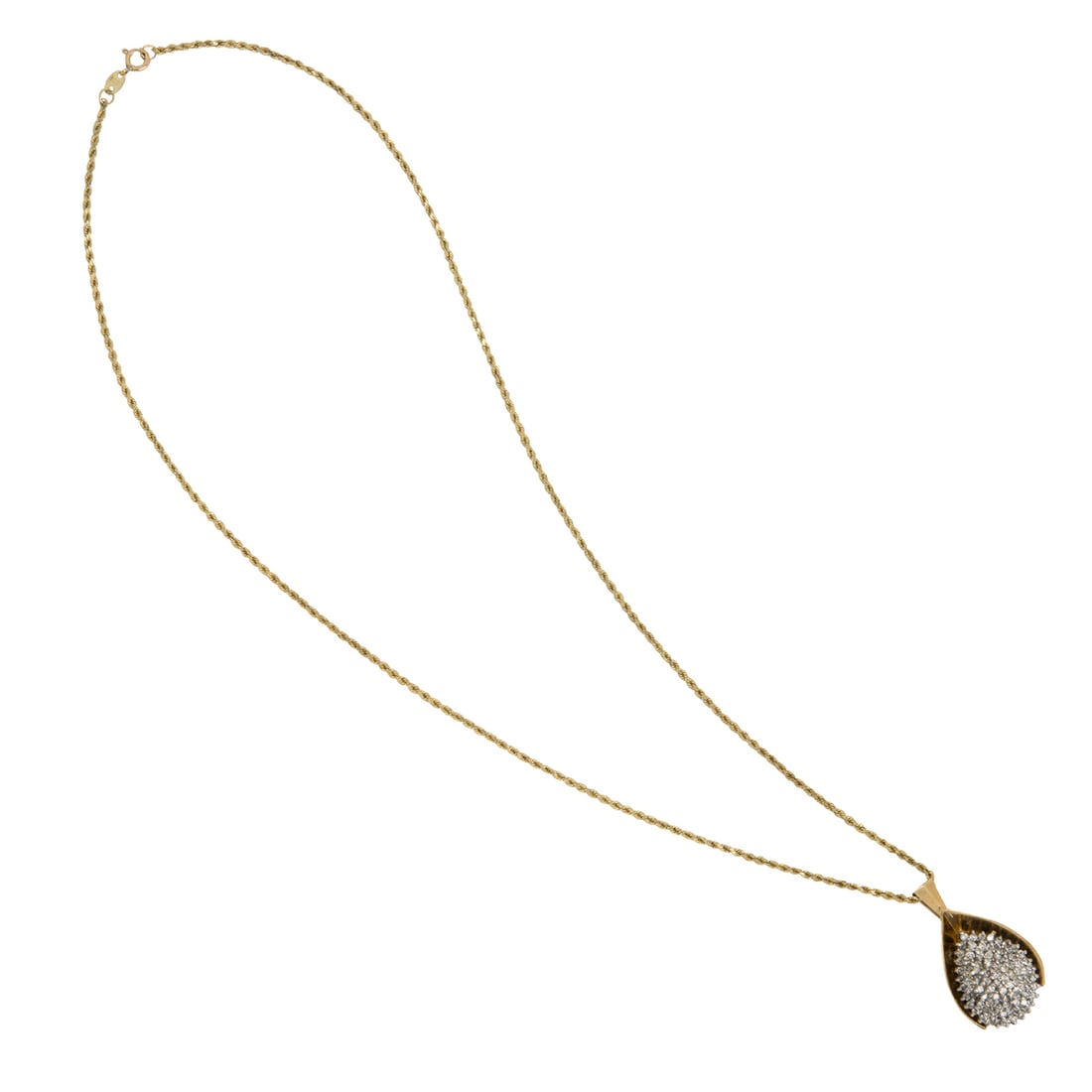 A diamond and 14k gold pendant necklace (1 of 2)