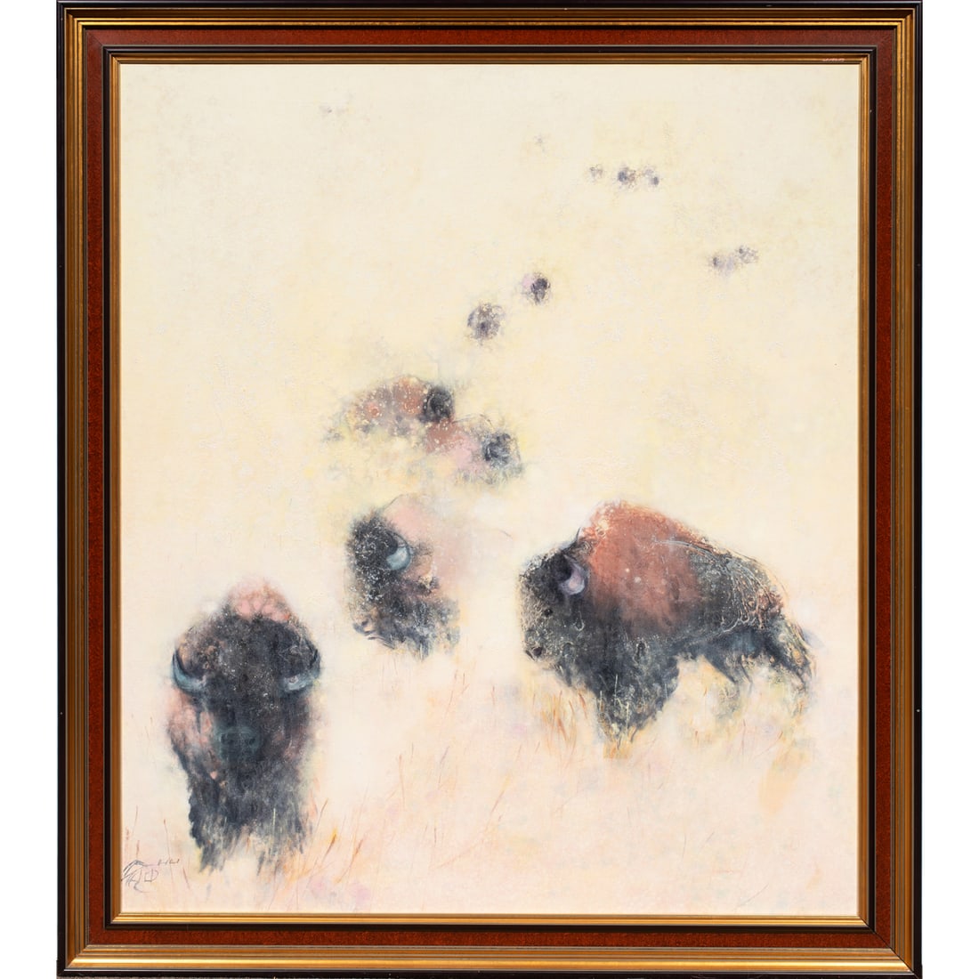 Hu Chi-Chung (Hu Qizhong, 1927-2012) - Bisons (1 of 5)