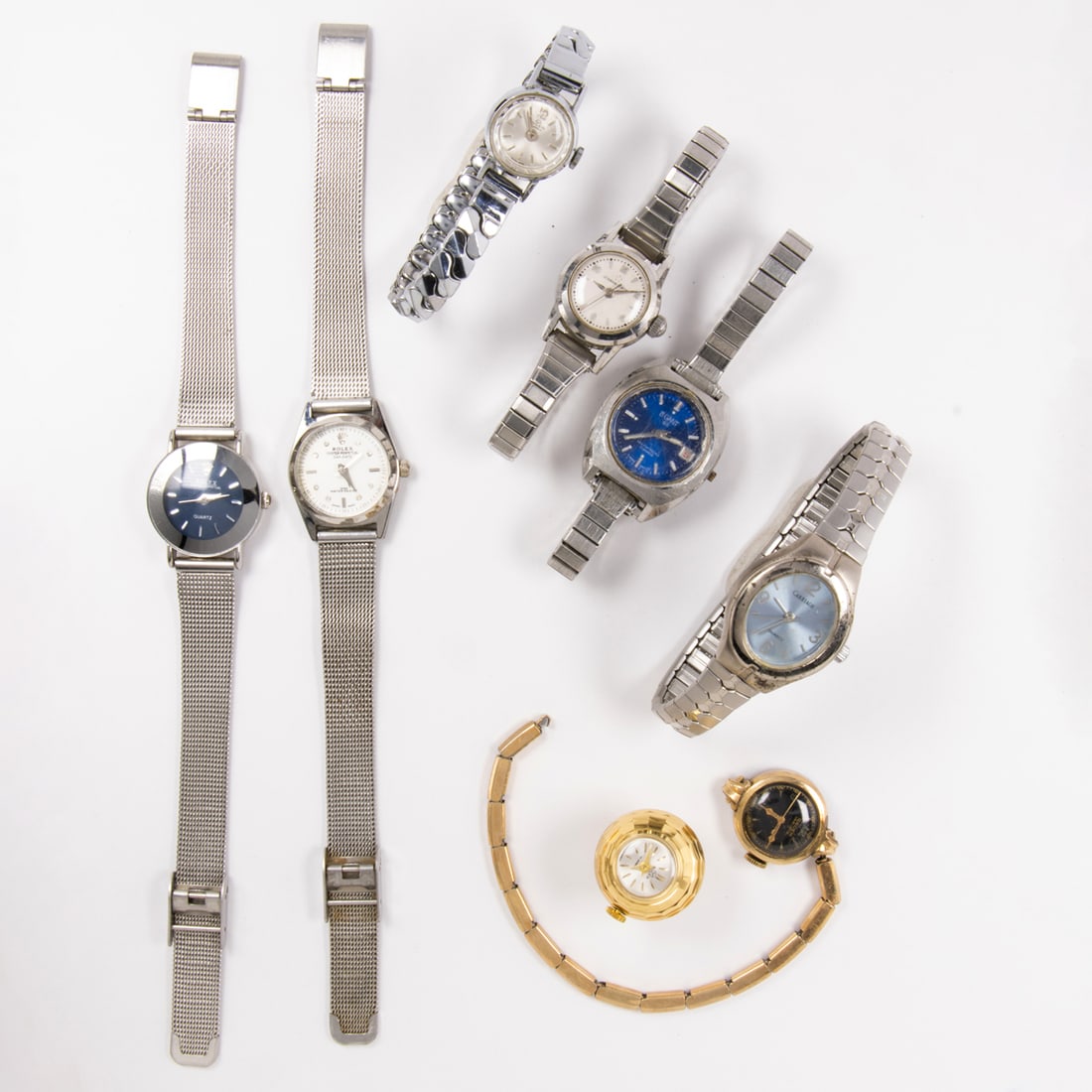 Eight cocktail watches: Eight cocktail watches Comprising eight cockail watches of a variety of designs; gross weight: 166.65 grams