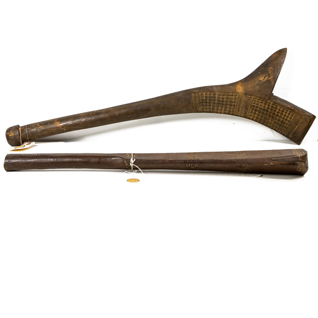 Two Oceanic carved clubs (1 of 1)