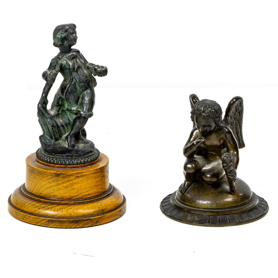 Two diminutive Neoclassical metal sculptures (1 of 1)