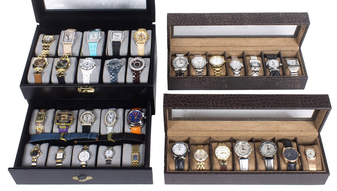 A group of thirty-four ladies costume watches (1 of 1)