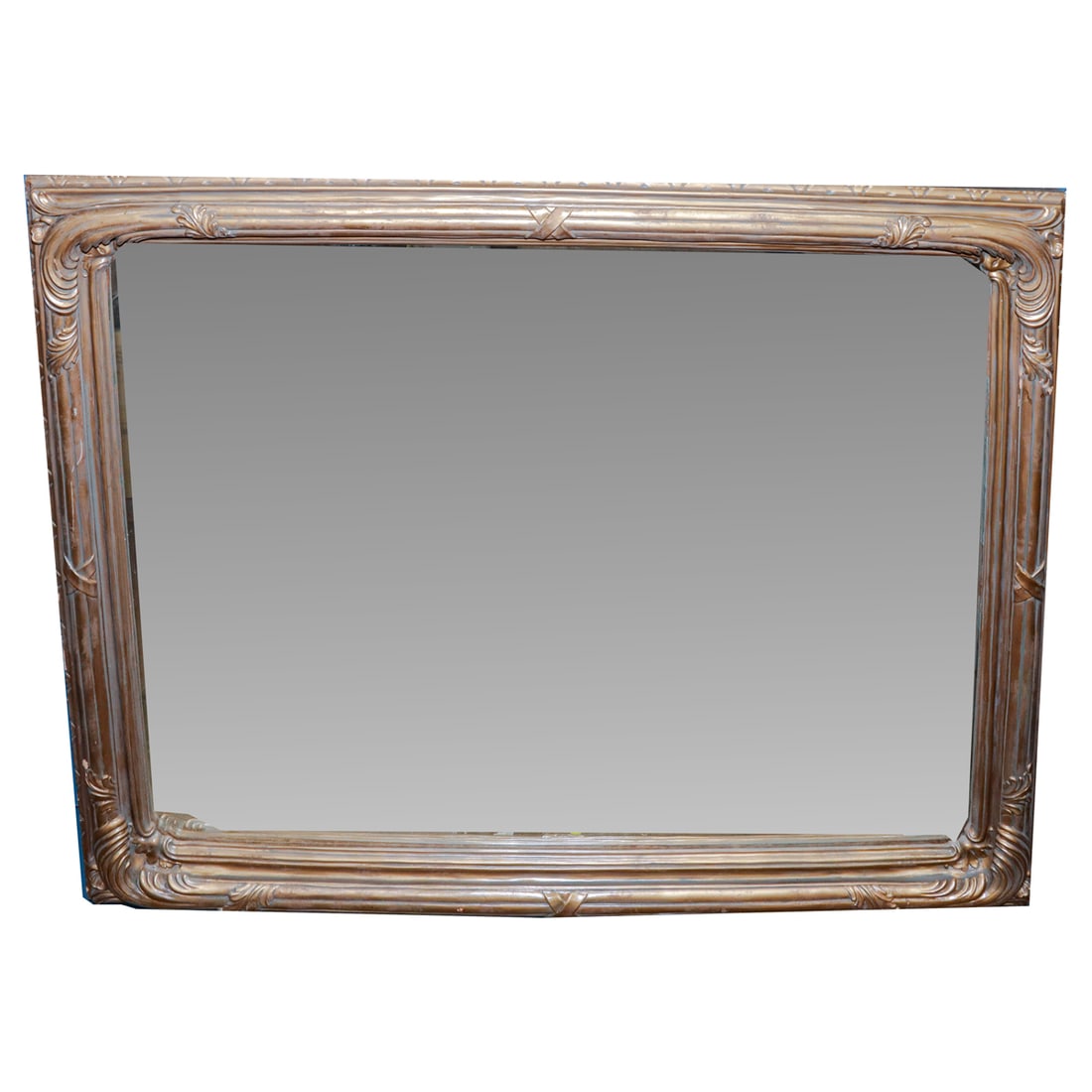A large Art Deco style gilt wood mirror (1 of 1)