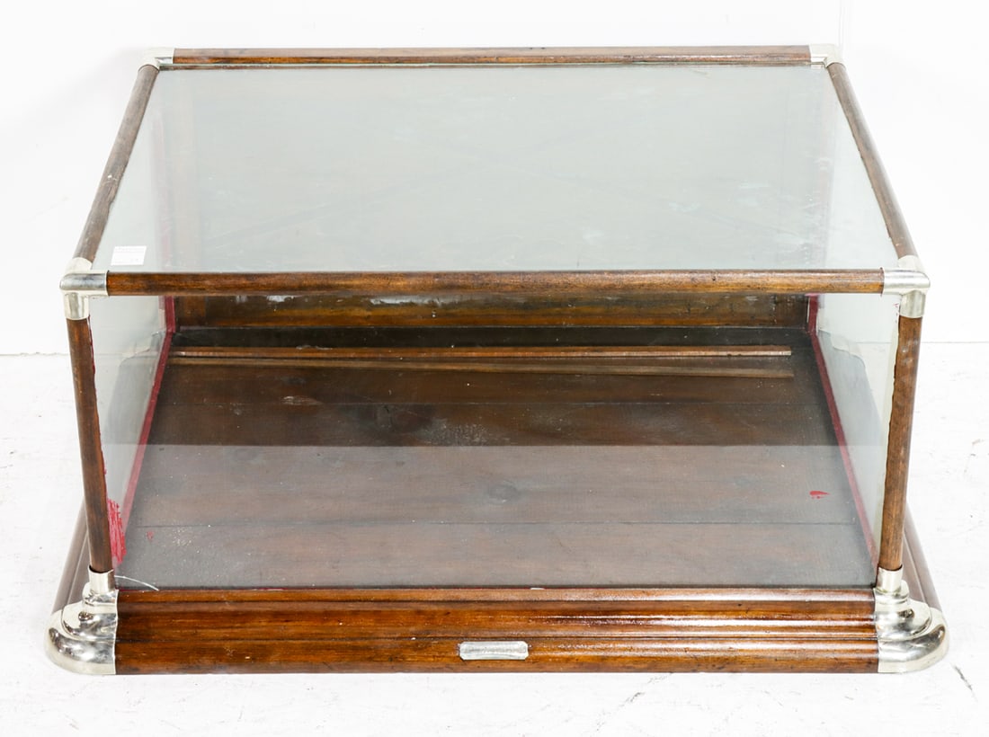An Ed Hewitt & Co. glazed display case with silvered hardware (1 of 1)