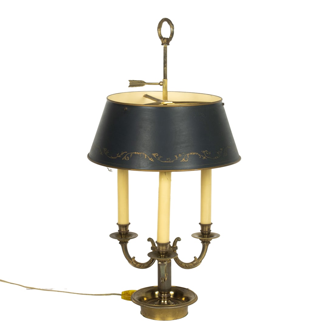 A Neoclassical style bronze three-light bouillotte lamp (1 of 1)