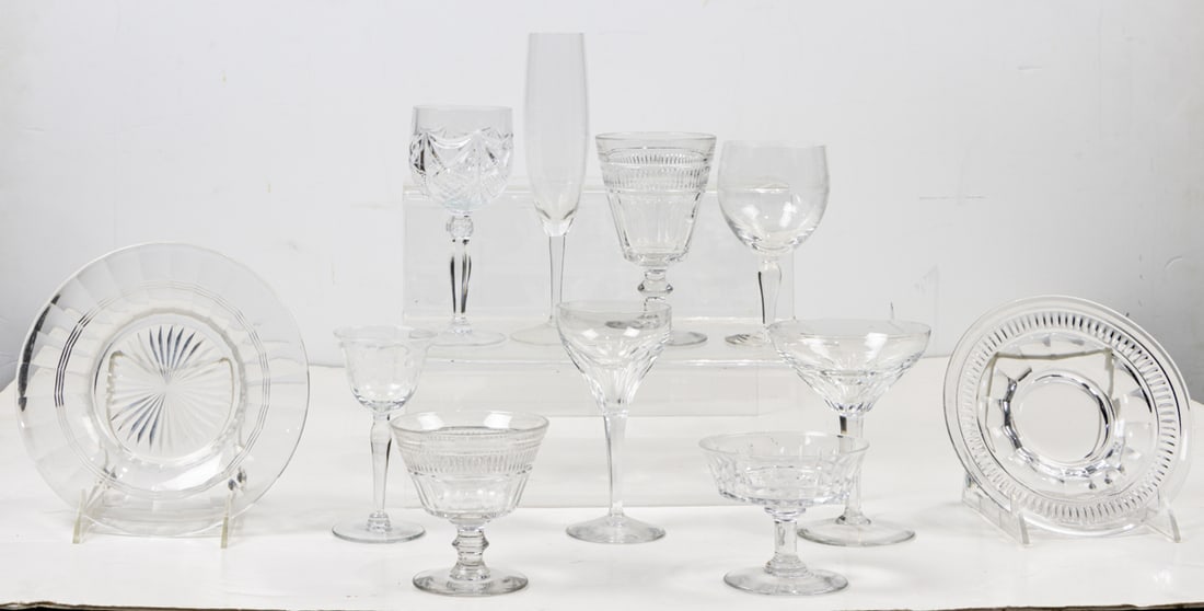 A partial suite of Royal Leerdam cut glass stemware in the Brioso pattern and others (1 of 2)