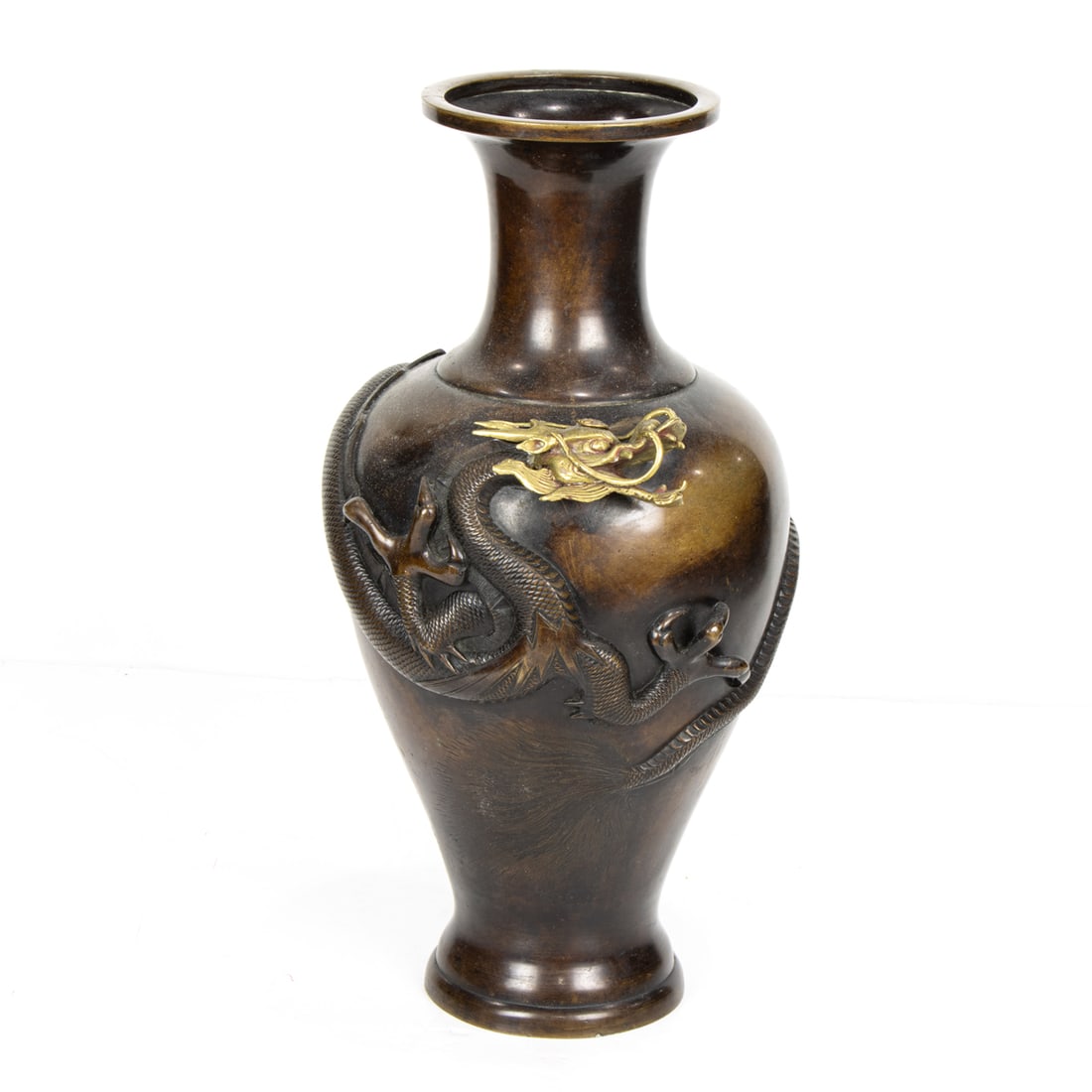 A Japanese patinated bronze 'dragon' vase (1 of 1)