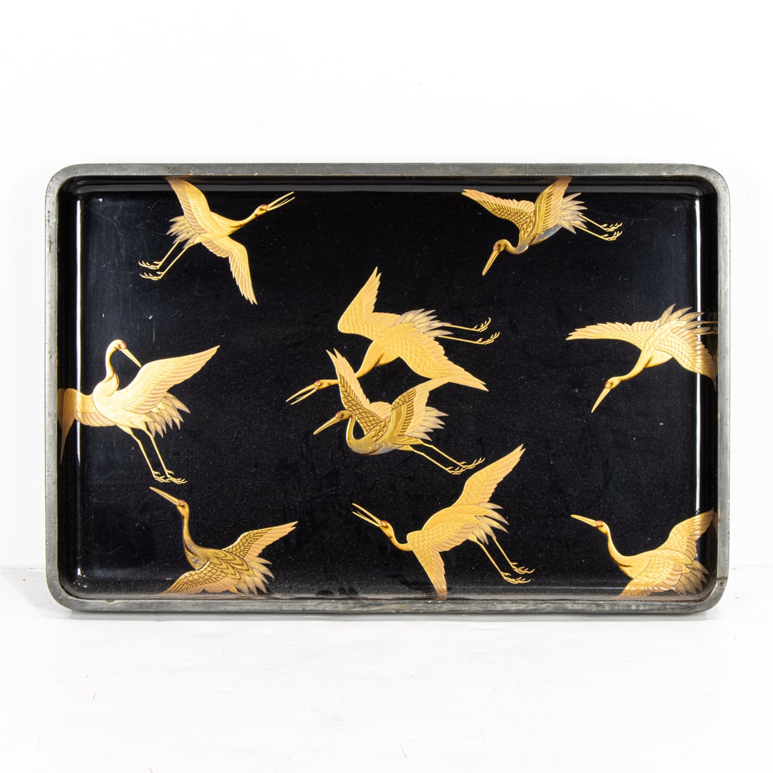A Japanese lacquered 'crane' tray (1 of 1)