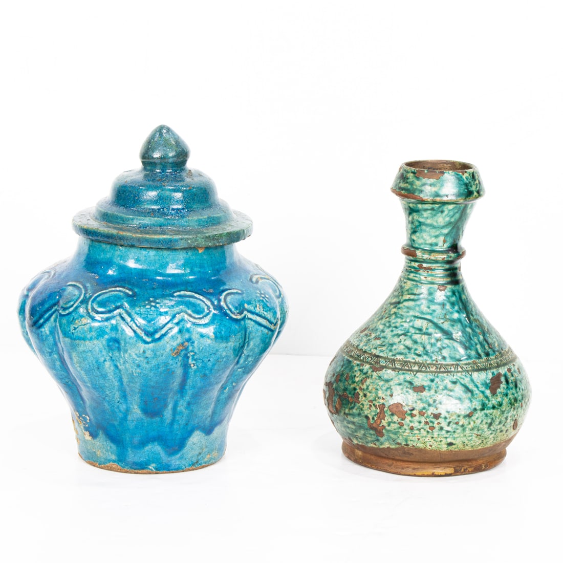 (lot of 2) Chinese blue glazed items (1 of 1)