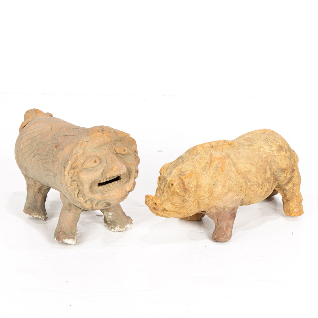 (lot of 2) Chinese pottery animal figures (1 of 1)