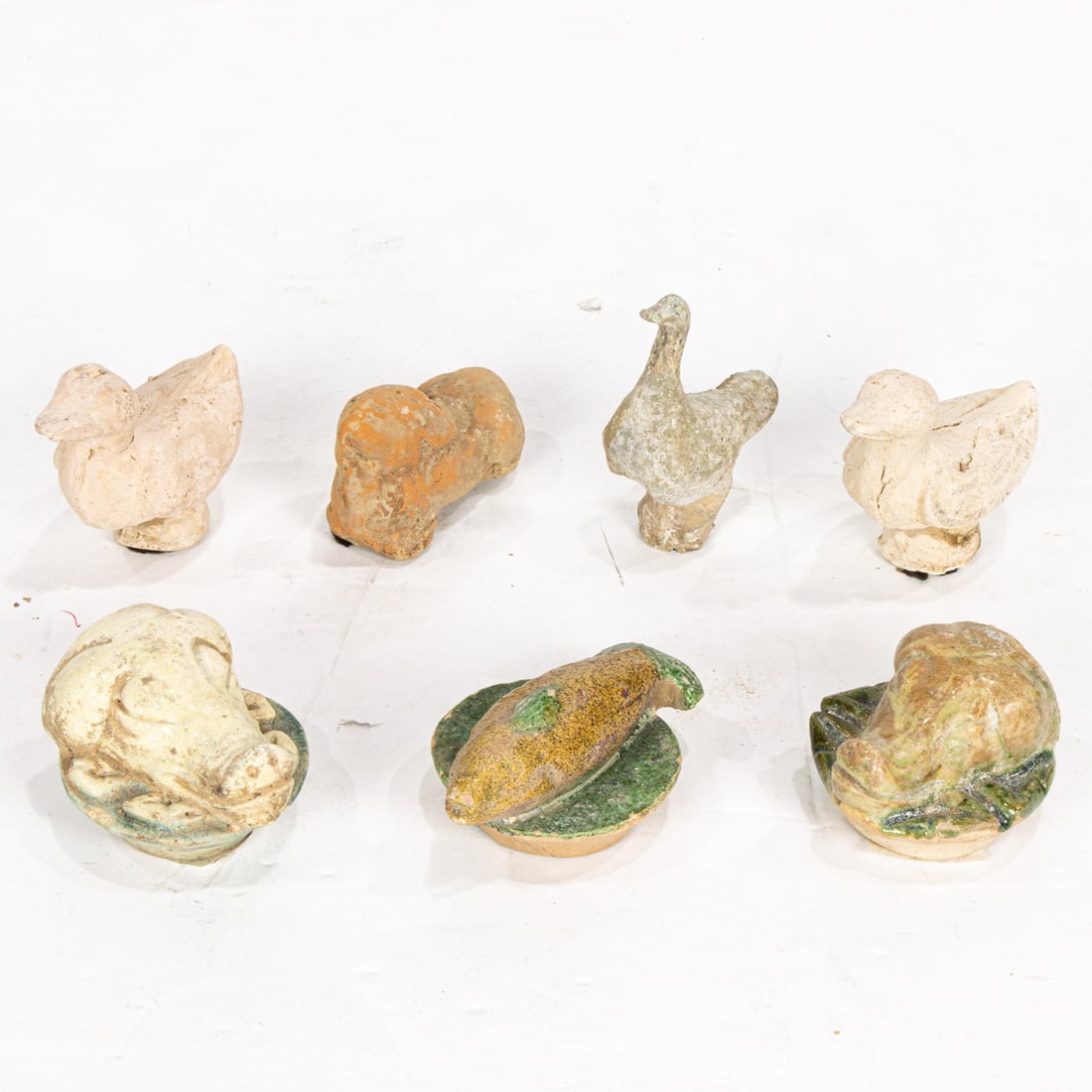 (lot of 7) Chinese assorted pottery altar objects (1 of 1)