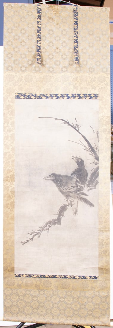 Japanese School (19th century) - Two Crows on a Branch (1 of 1)