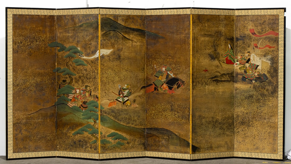 A Japanese six-panel folding screen (1 of 2)