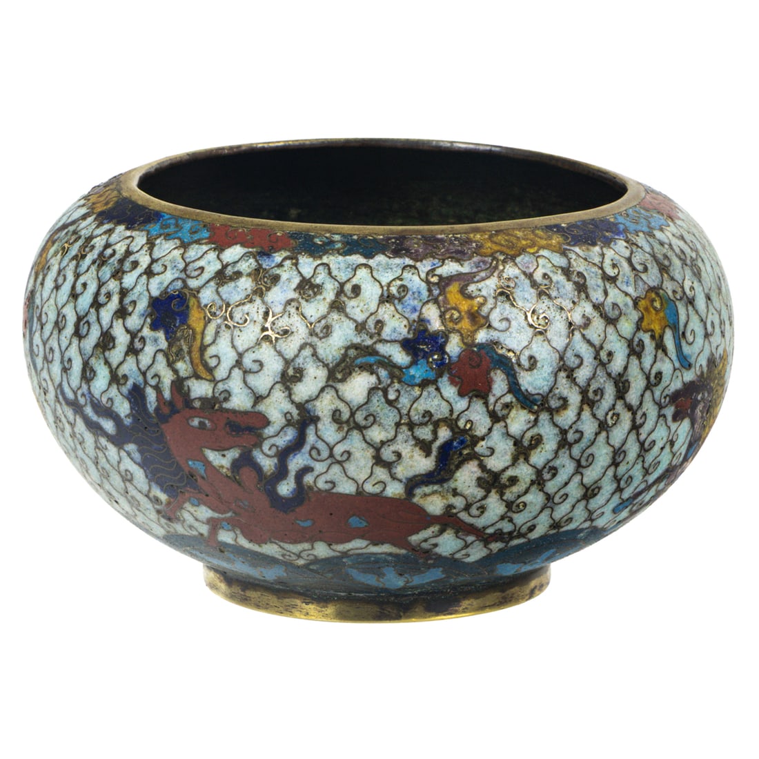 A Japanese cloisonne enamel globular jar attributed to Hattori Tadasaburo (1 of 6)