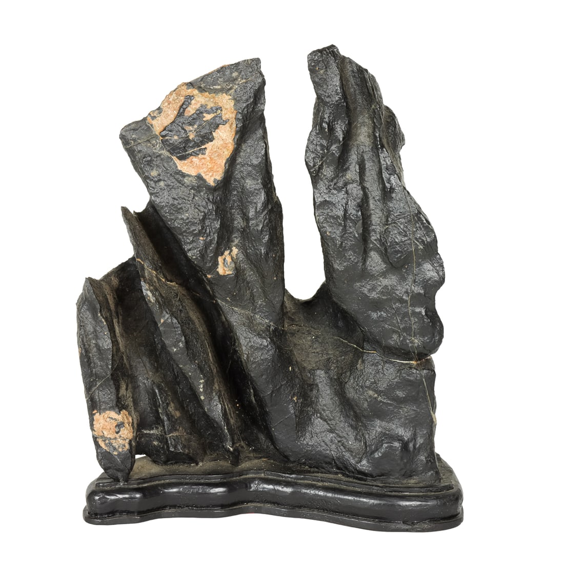 A Chinese black lingbi scholar's rock (1 of 4)