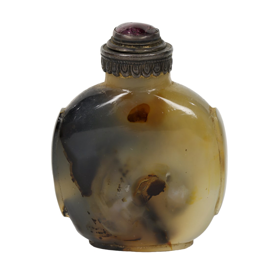 A Chinese shadow agate snuff bottle - 2