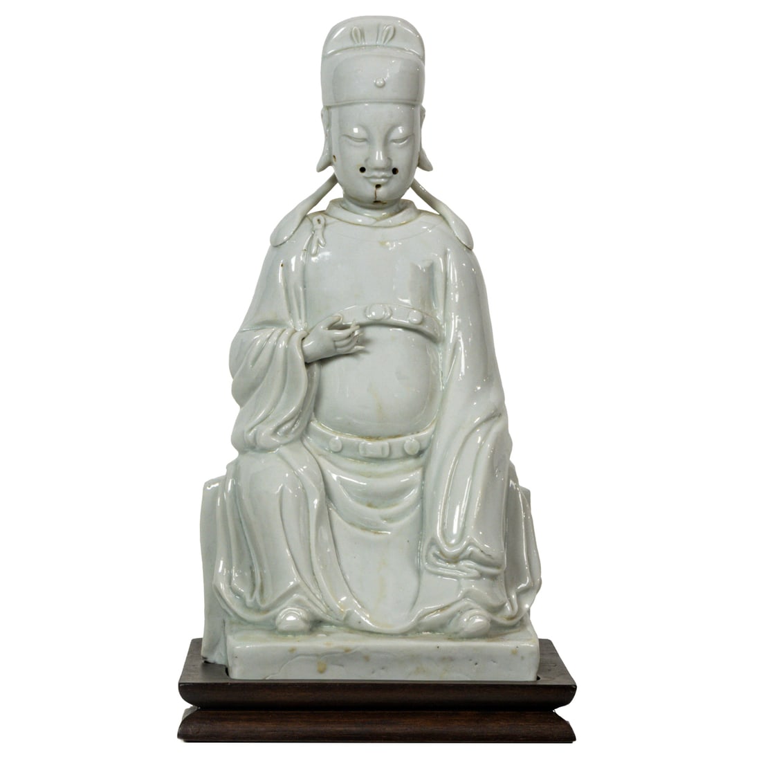 A Chinese Dehua seated figure of Wenchang (1 of 3)