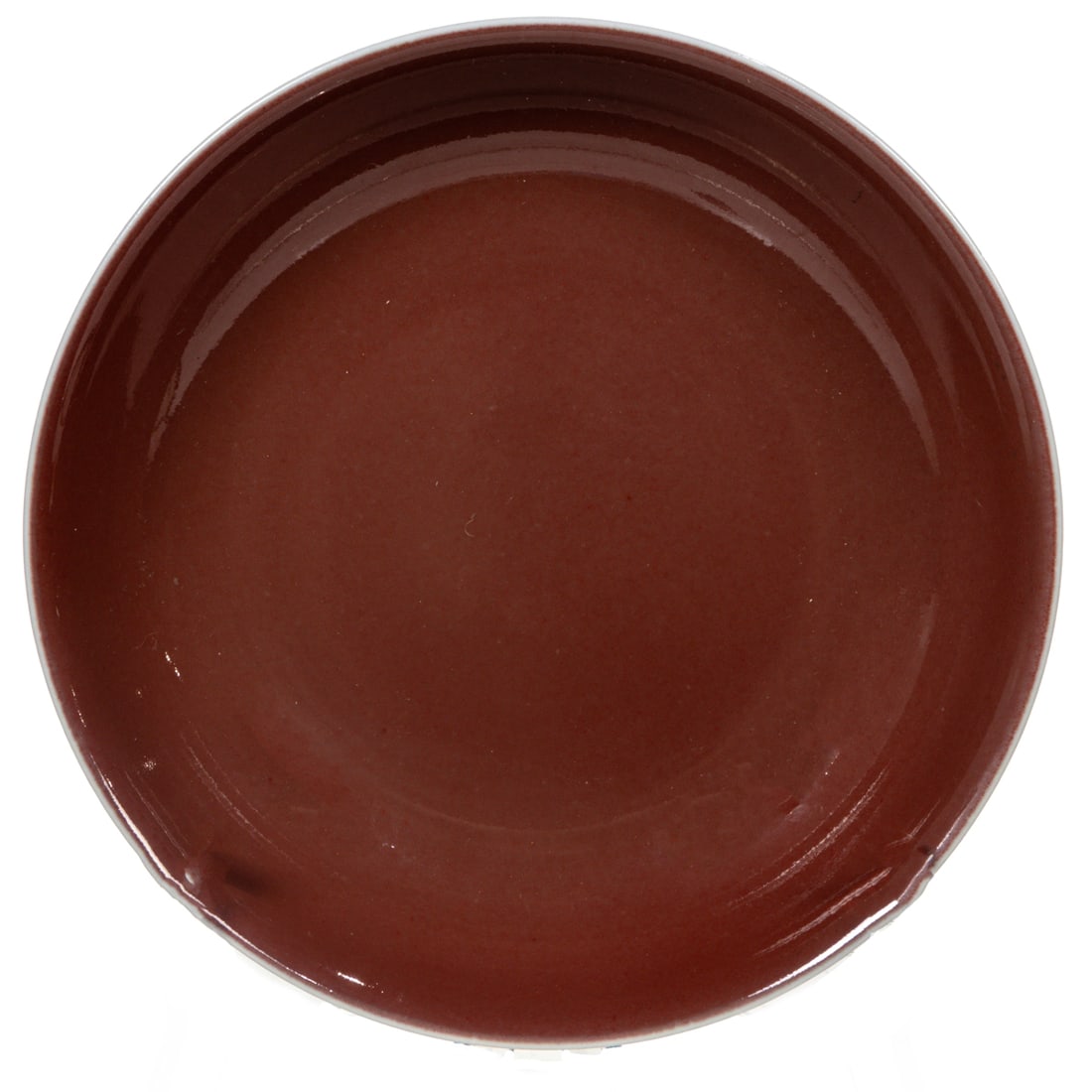 A Chinese copper-red glazed dish (1 of 2)