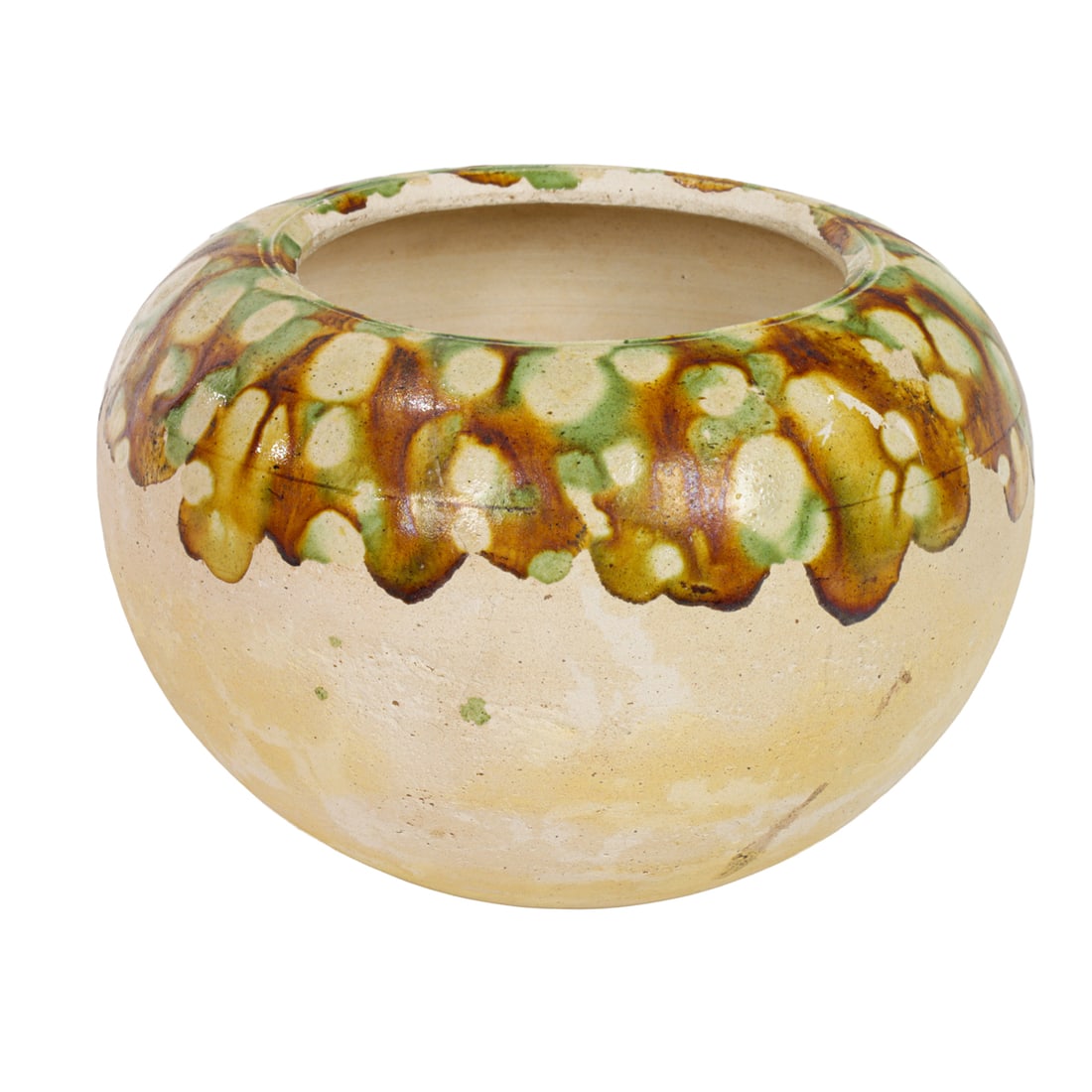 A Chinese sancai glazed globular Jar (1 of 5)