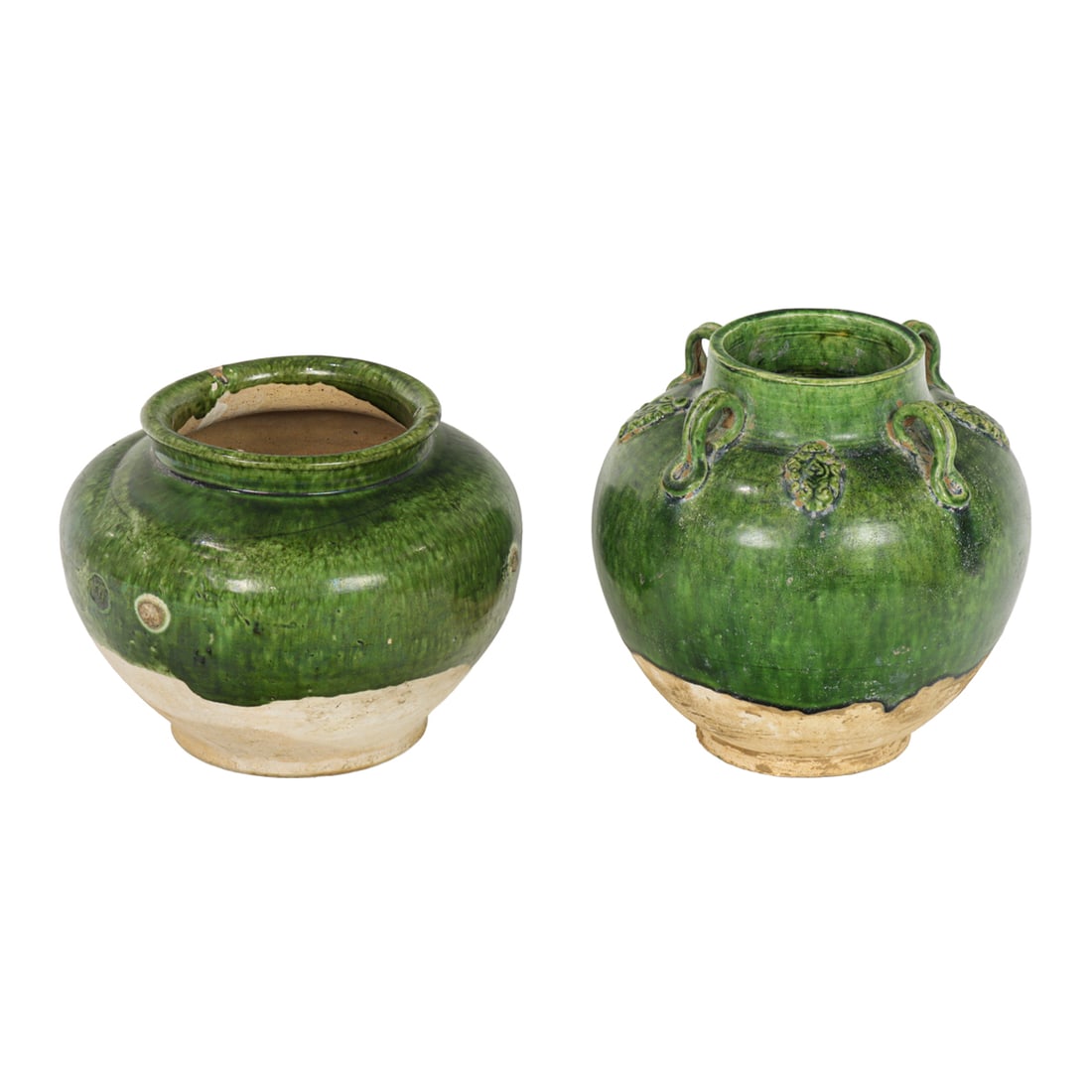 (lot of 2) Chinese green glazed jars (1 of 5)