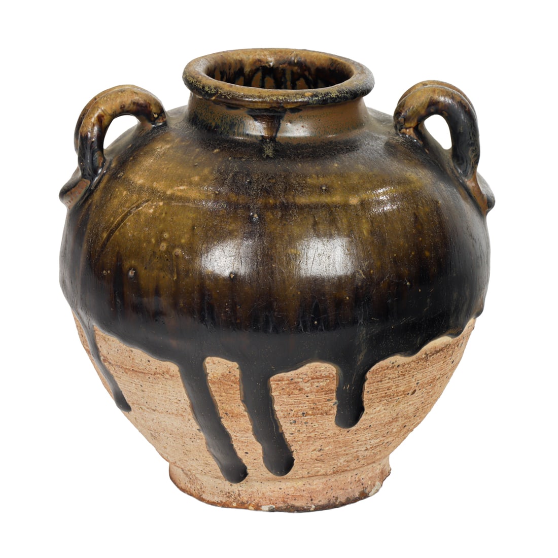 A Chinese black glazed amphora jar (1 of 5)