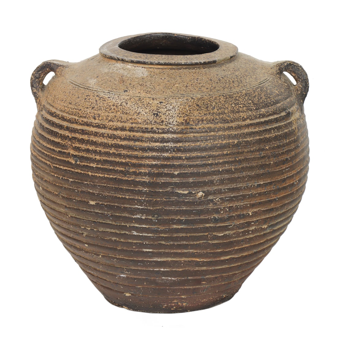A Chinese ash glazed earthenware jar (1 of 5)