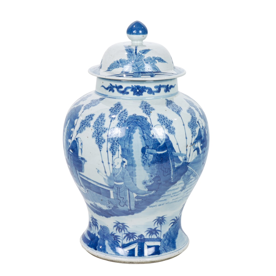 A Chinese blue and white covered jar (1 of 5)