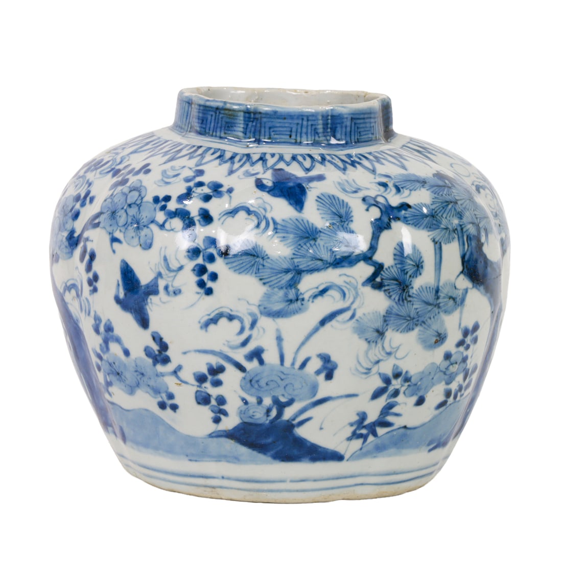 A Chinese blue and white lobed jar (1 of 5)