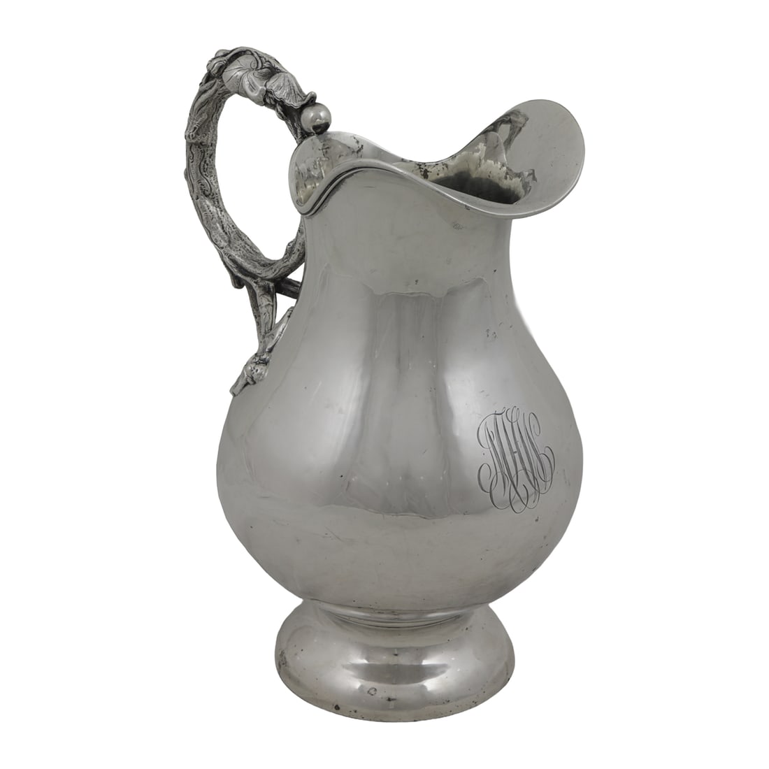 An English, London Sterling Pitcher with Branch and Berry Form Handle (1 of 8)
