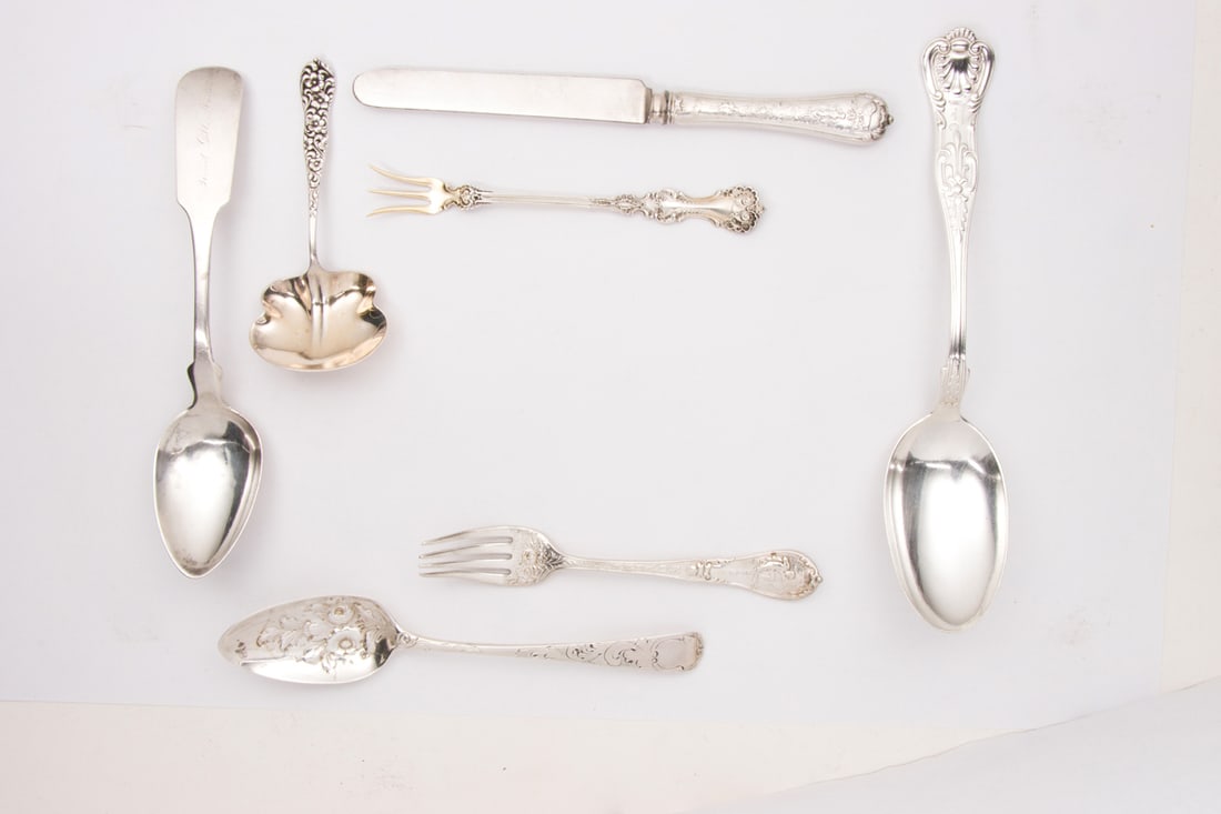 Fifty one American, English and French Sterling flatware and Serving Pieces (1 of 6)