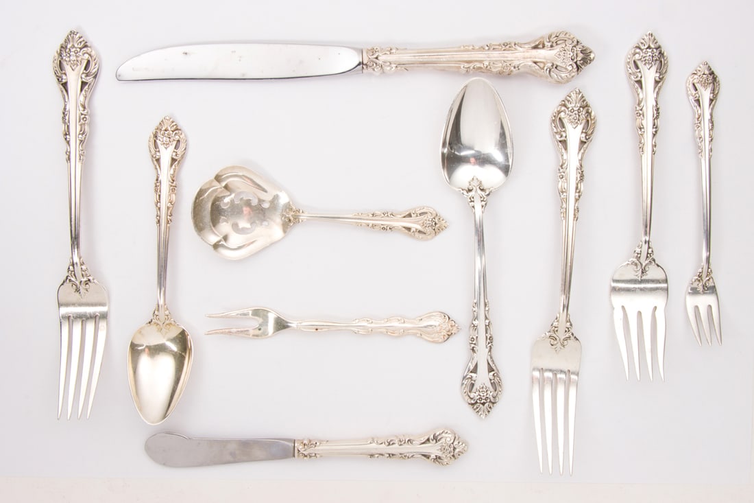 An International Sterling Silver Masterpiece Pattern Flatware Service (1 of 8)