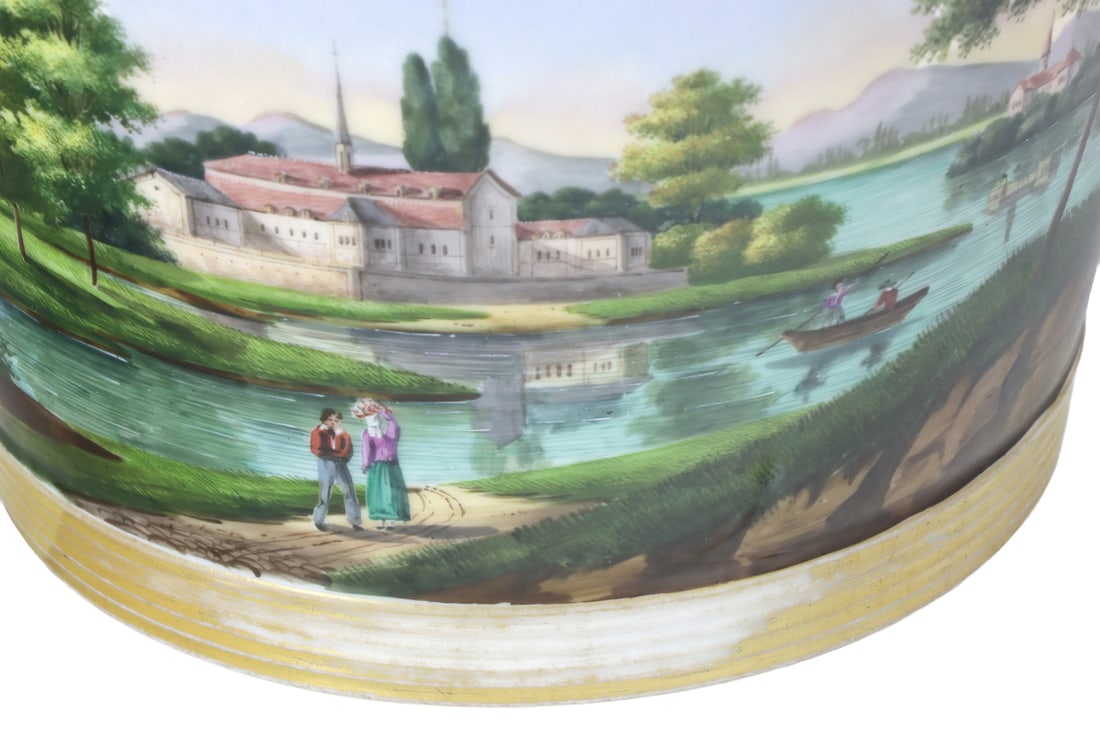 Three Paris porcelain cachepots - 4