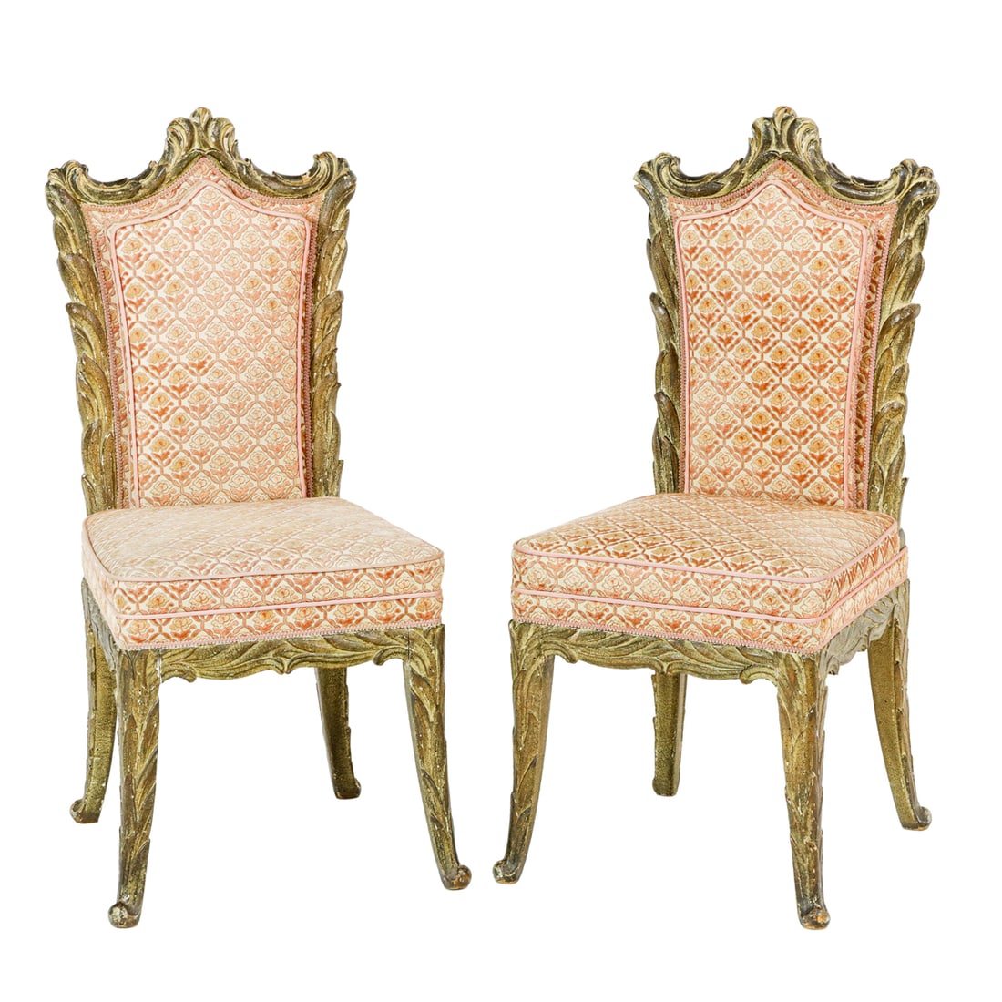 A pair of French Rococo style salon chairs circa 1870 (1 of 4)