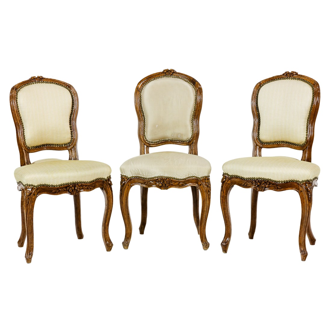 A group of three Rococo Revival side chairs circa 1860 (1 of 4)