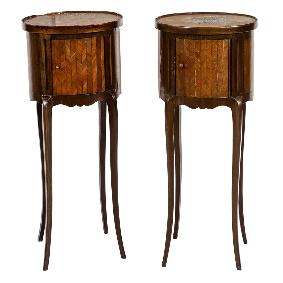 A pair of oval side tables (1 of 6)