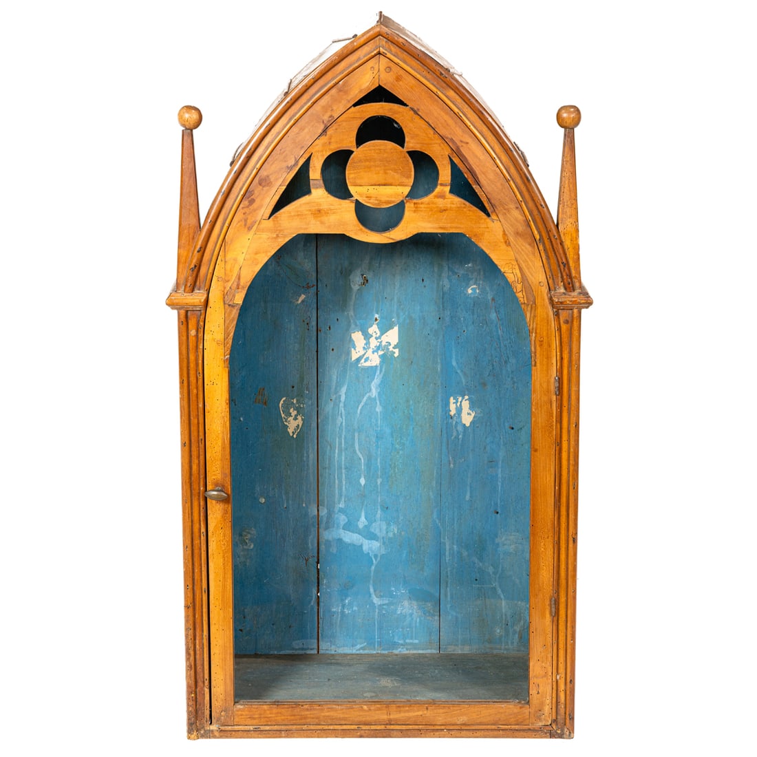 A French Gothic style fruitwood gothic wall cabinet circa 1870 (1 of 4)