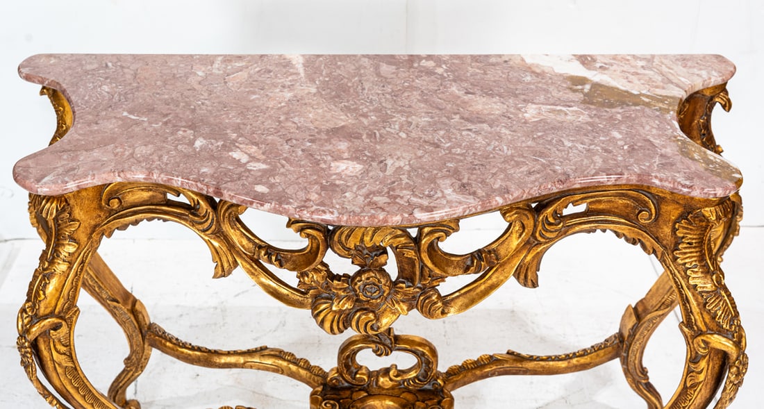 A Rococo style console table - 3