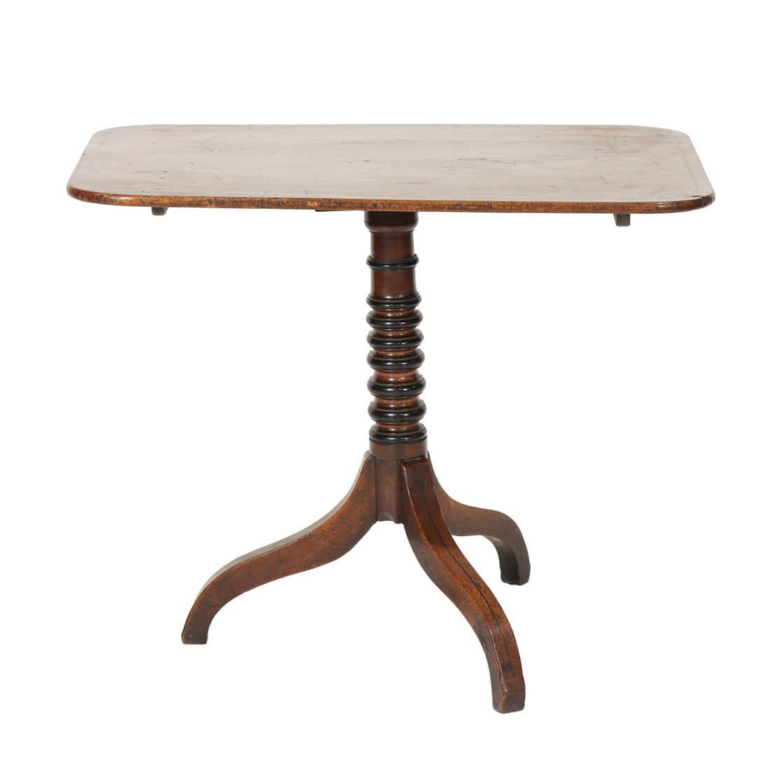 A Regency tilt top string inlaid tea table circa 1820 (1 of 4)