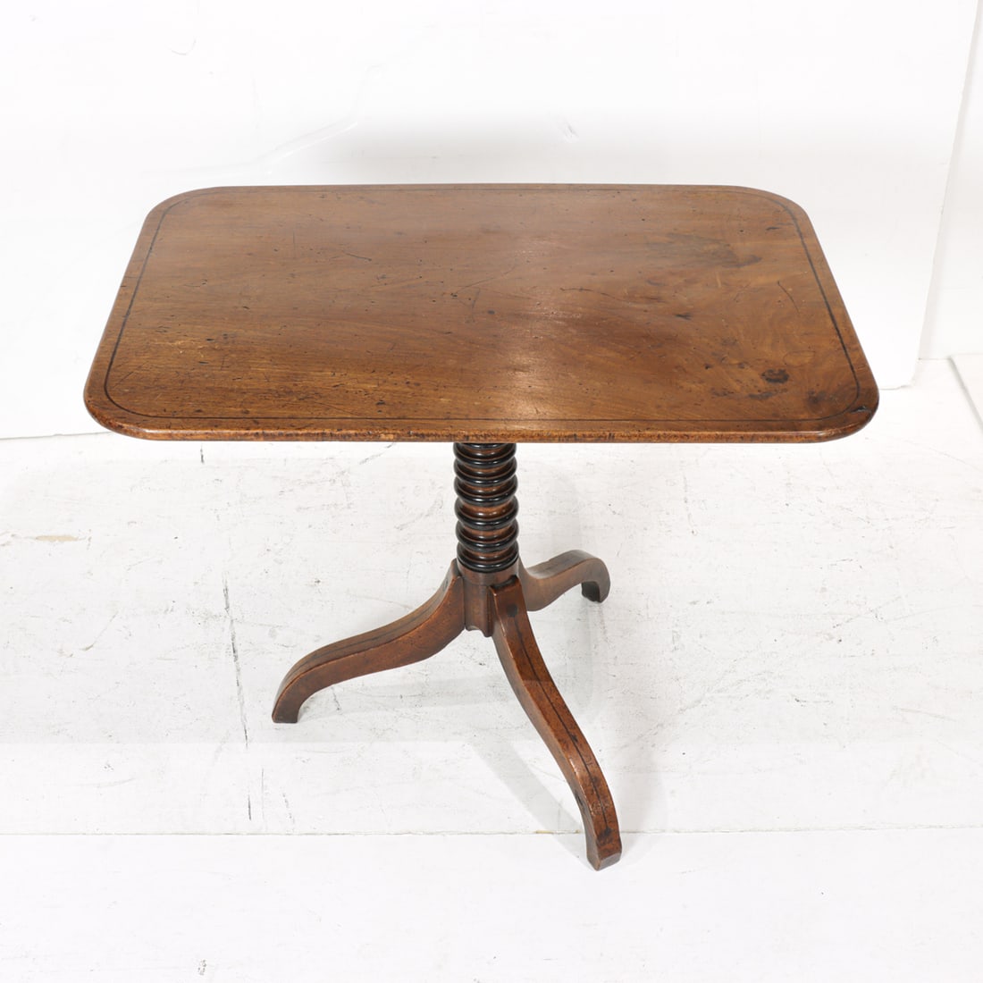 A Regency tilt top string inlaid tea table circa 1820 - 2