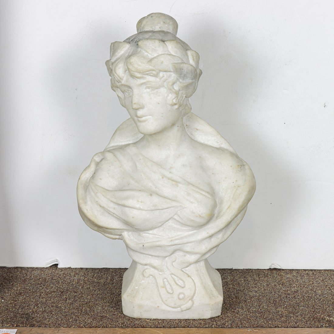 A Neoclassical style marble bust of a muse (1 of 3)