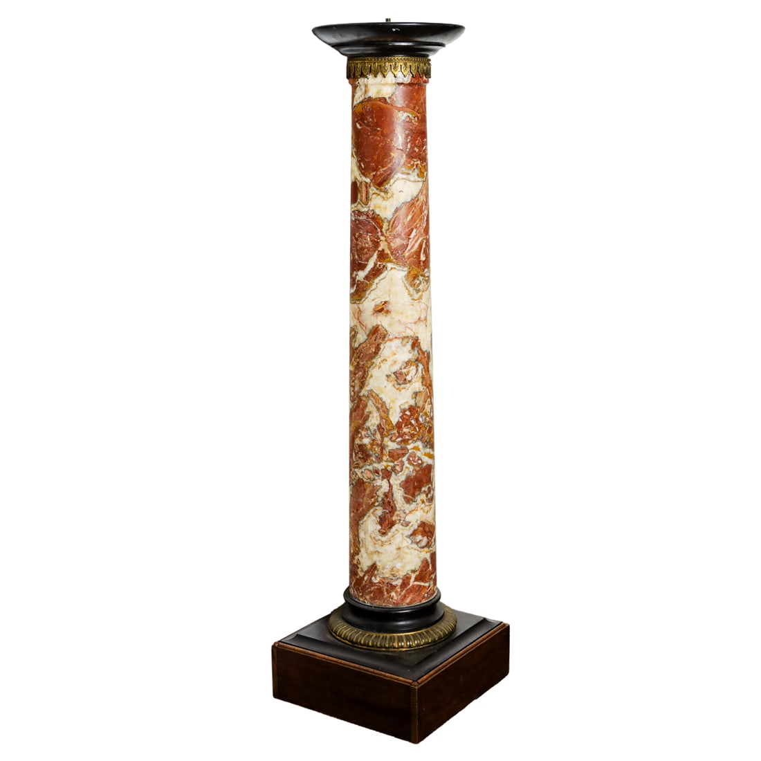 A Continental marble bust of a gentleman and Neoclassical style columnar pedestal (1 of 9)