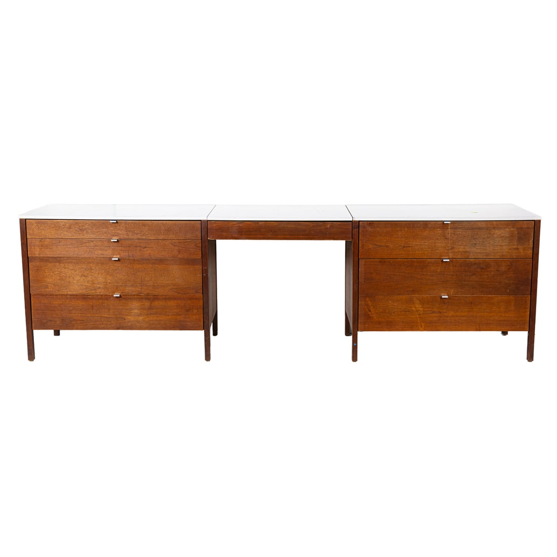 A Florence Knoll for Knoll teak vanity or desk with laminate tops (1 of 5)