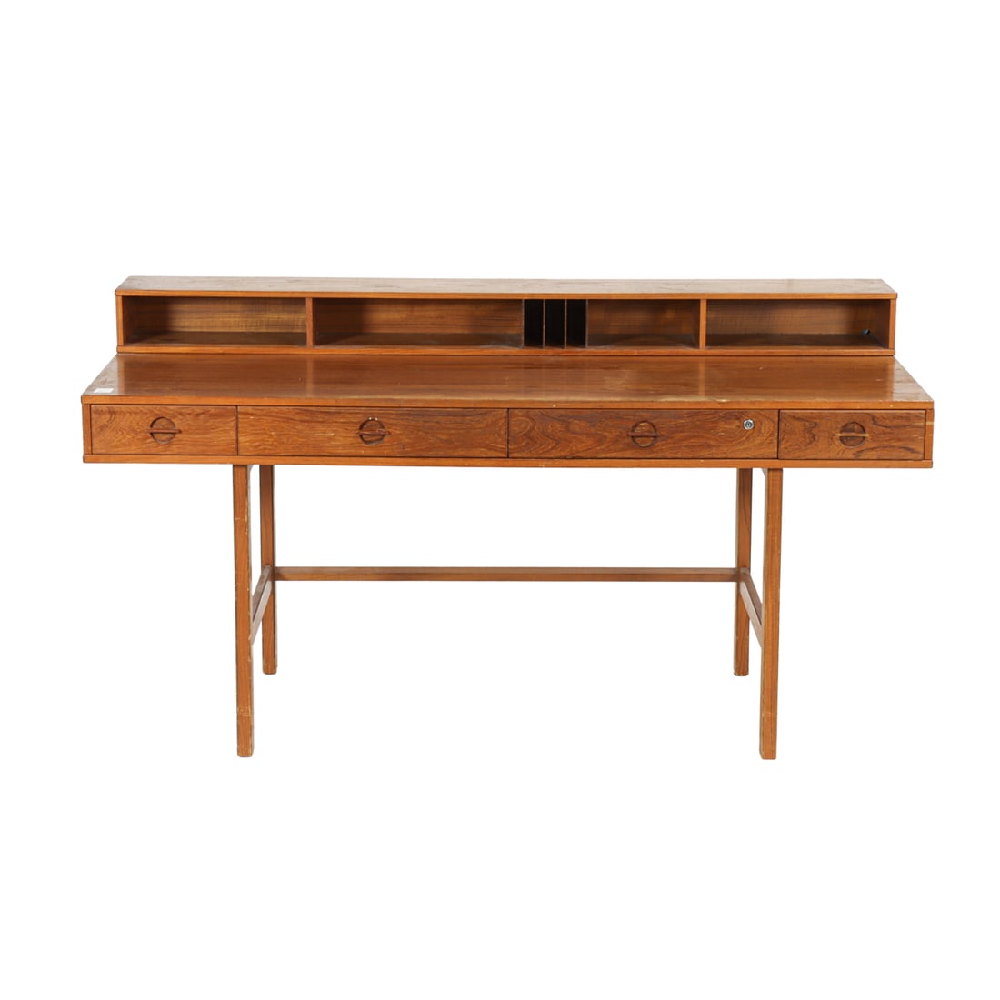 A Jens Quistgaard for Lovig Dansk teak flip-top partner's desk (1 of 4)