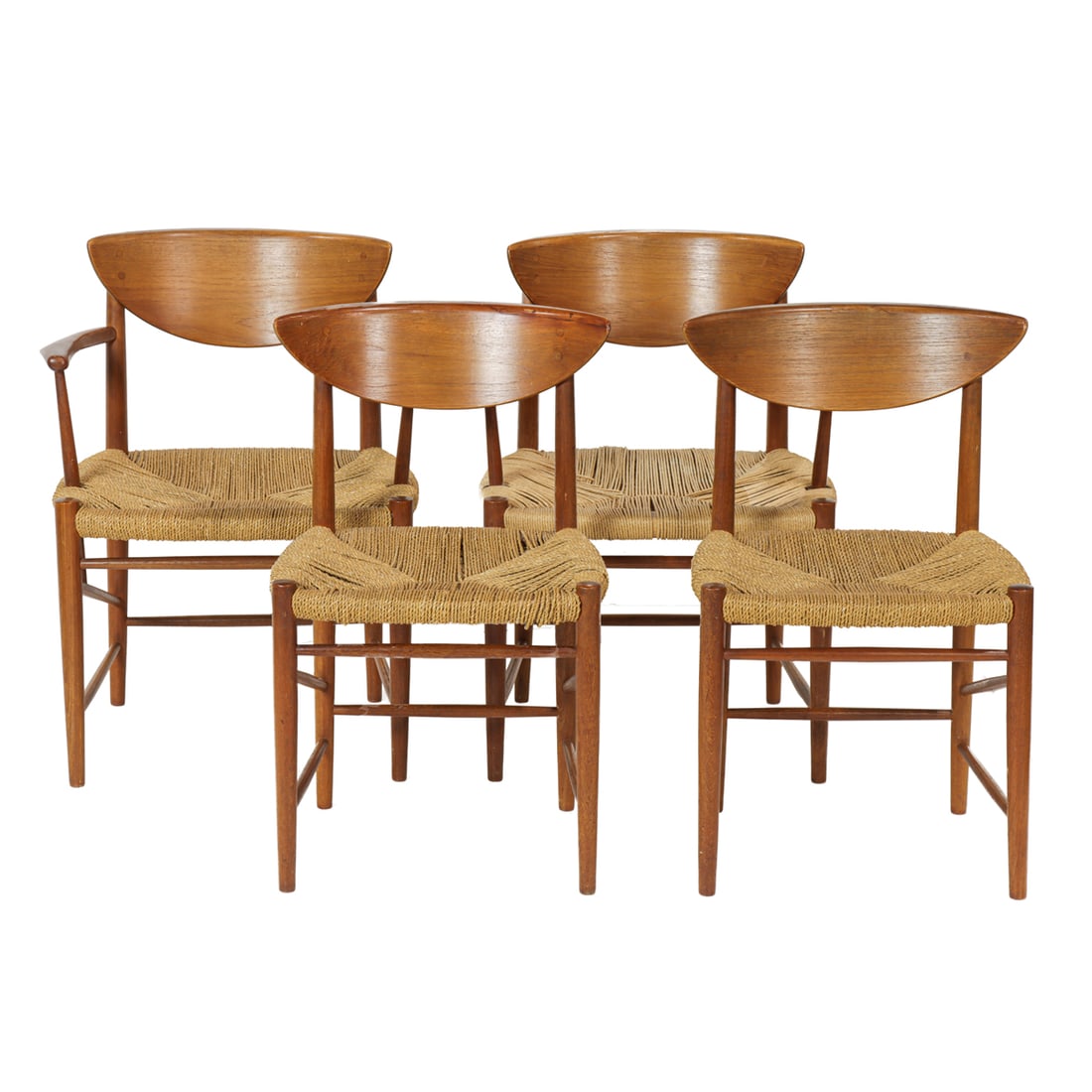 A set of four Peter Hvidt and Orla Molgaard-Nielsen for Soborg teak dining chairs (1 of 4)