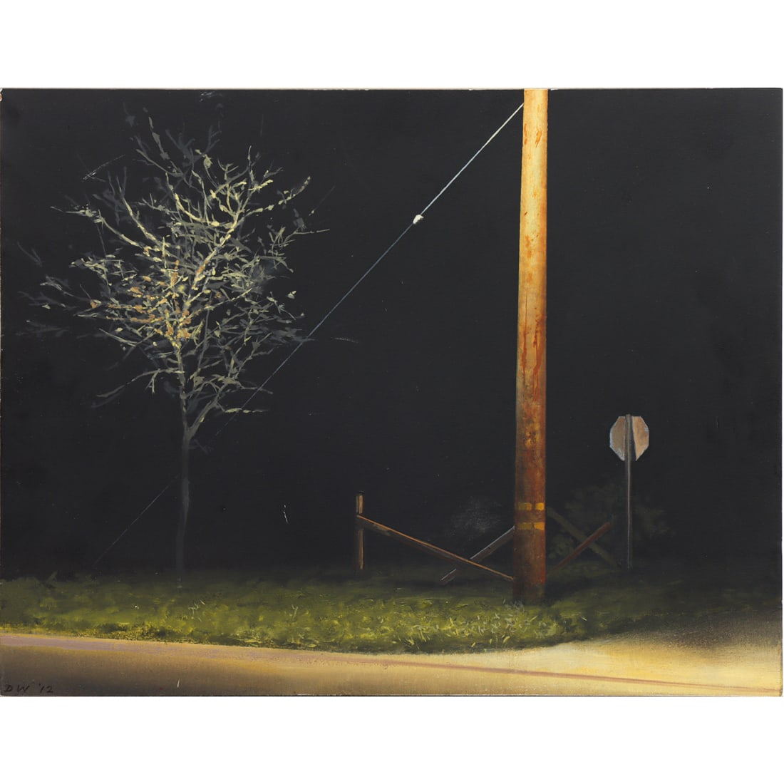 Painting, Don Williams: Don Williams (American, b. 1941), "5th Street West, Sonoma," 2012, oil on panel, initialed and dated lower left and signed, titled and dated on a handwritten label verso, panel (unframed): 11"h x 14"w