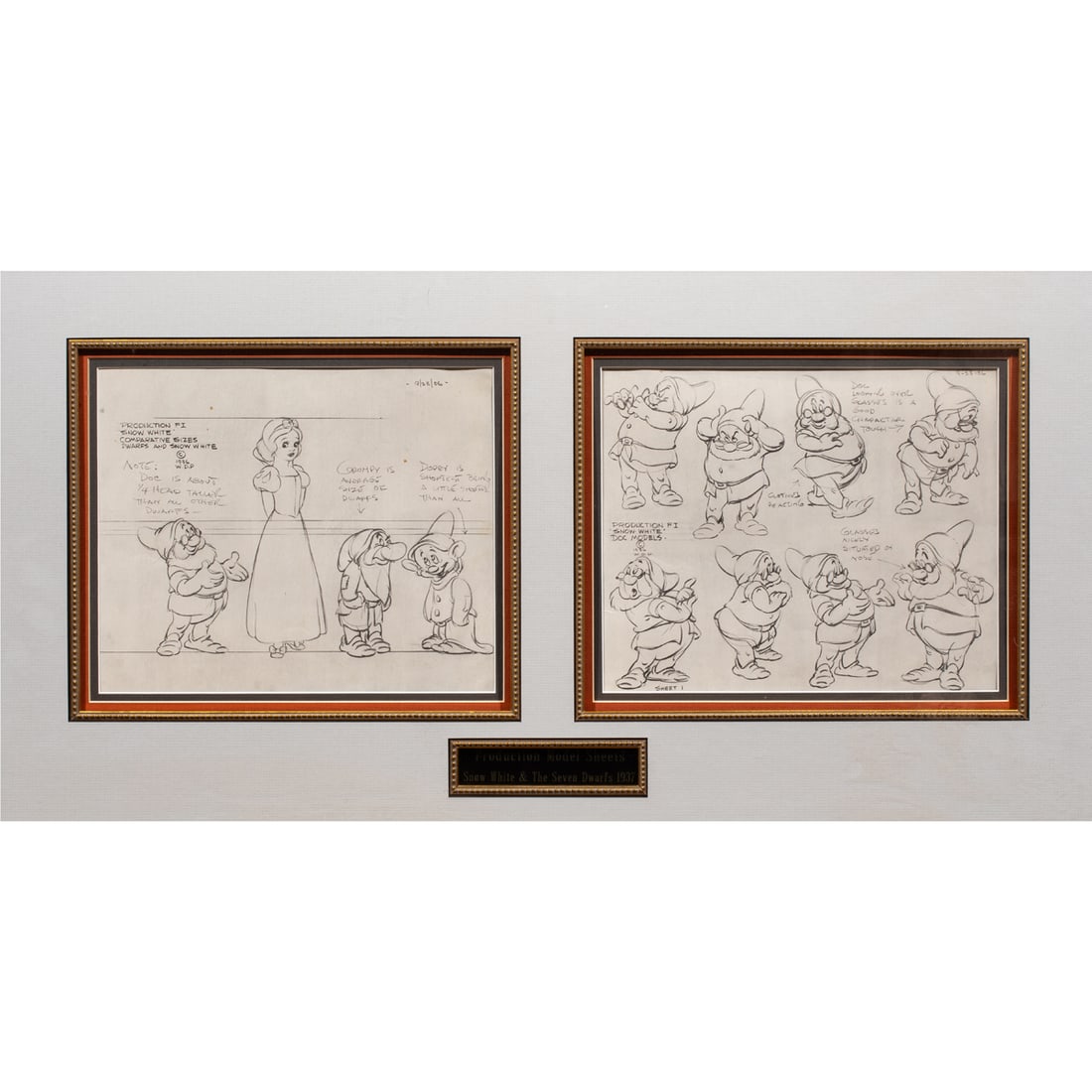 Animation Model Sheets, The Walt Disney Company (1 of 6)