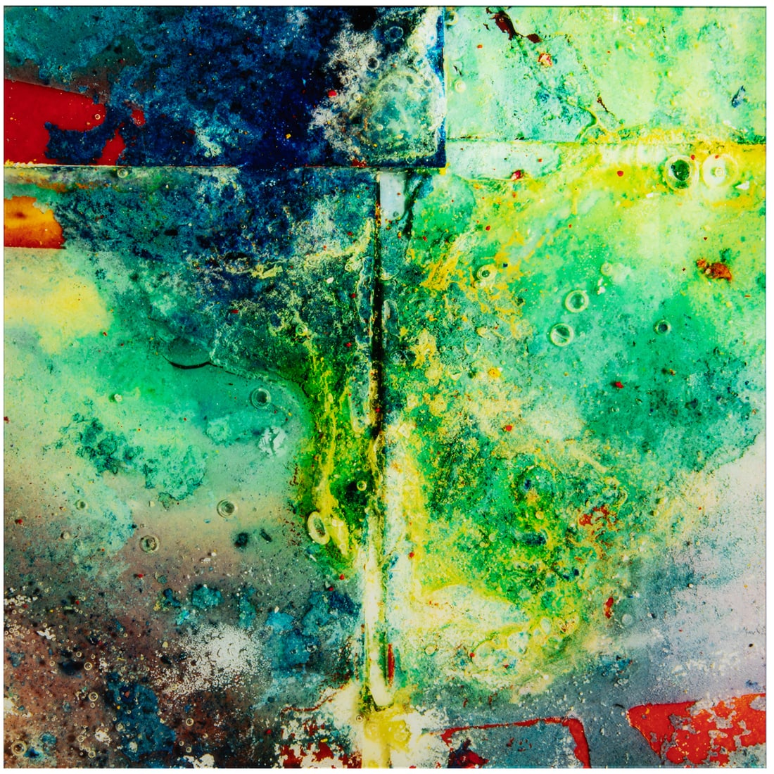 Print, Sallyanne Massimini: Sallyanne Massimini (American, 21st century), Detail of "Morocco," 2021, acrylic fine art print on aluminum panel from mixed media painting, signed to label verso, edition 3/25, overall (unframed):