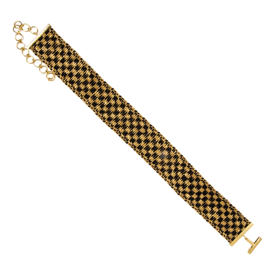 A textile and 18k gold choker necklace (1 of 1)